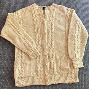 VTG 100% Wool Handknit Woolies Cardigan Uruguay